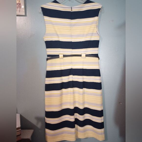 Shelby + Palmer sleeveless striped midi dress with belt - Picture 13 of 13